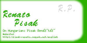 renato pisak business card